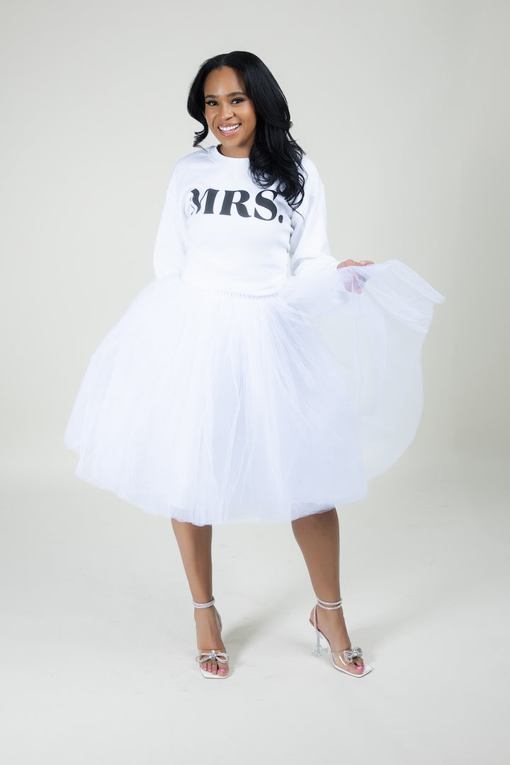 The "Mrs" Sweatshirt (White)